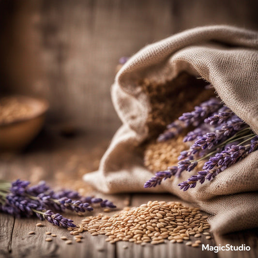 Grãos de lavanda secos